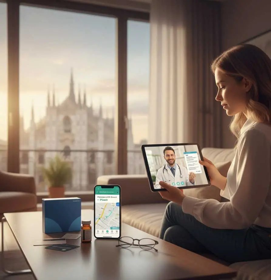 Online pharmacy prescription refill in Milan