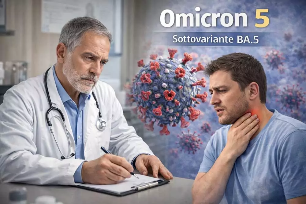 Paziente con sintomi respiratori riconducibili alla variante Omicron 5 del Covid-19 - Patient with respiratory symptoms consistent with the Omicron 5 variant of COVID-19